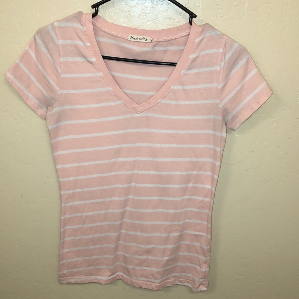 Pink & white striped shirt